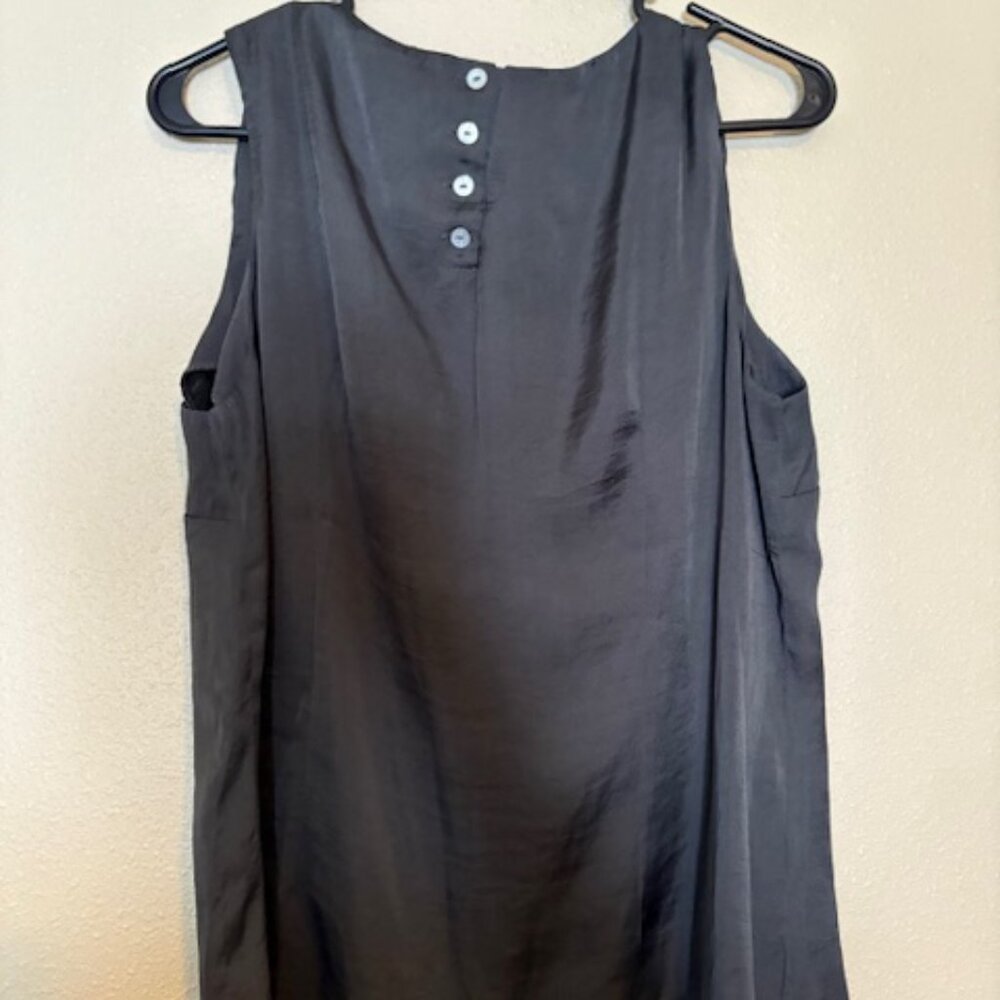 Adiva Women's Sleeveless Charcoal Gray Blouse - PL - Picture 2 of 5